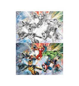 Puzzle Para Rascar Prime 3d Marvel Collage De Personajes 150 Piezas