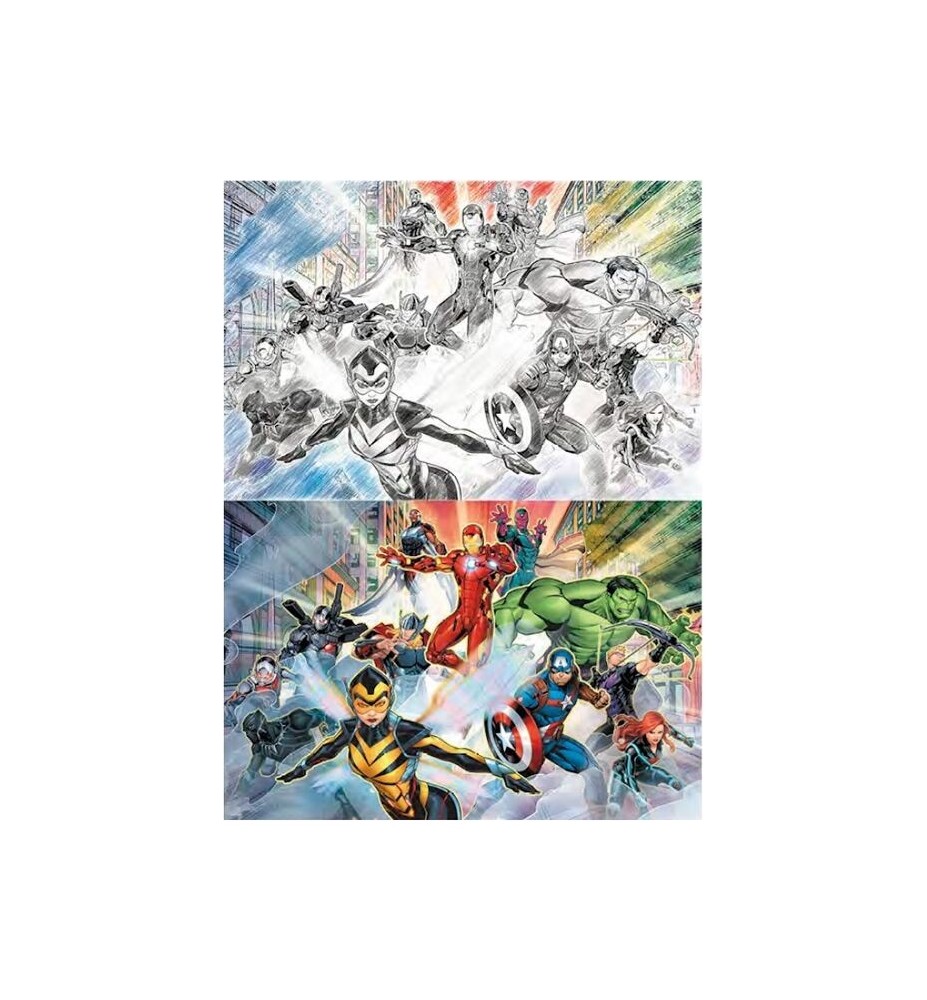 Puzzle Para Rascar Prime 3d Marvel Collage De Personajes 150 Piezas