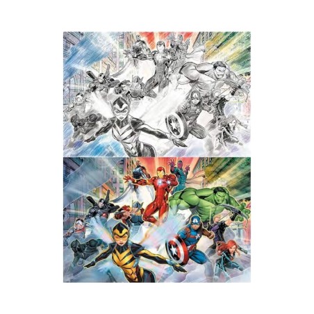 Puzzle Para Rascar Prime 3d Marvel Collage De Personajes 150 Piezas