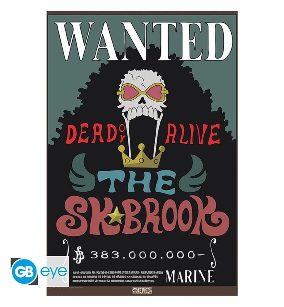 Póster Gb Eye Chibi One Piece Wanted Brook Wano