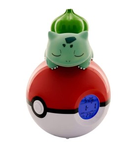 Lámpara Led Despertador Reloj Teknofun Madcow Entertainment Pokémon Bulbasaur Durmiendo En Pokeball