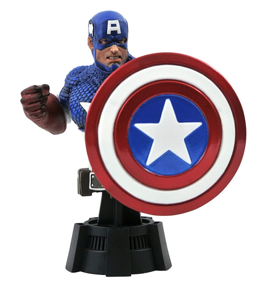 Figura Busto Diamond Select Toys Marvel Animado Capitan America Escala 1 - 7 Resina