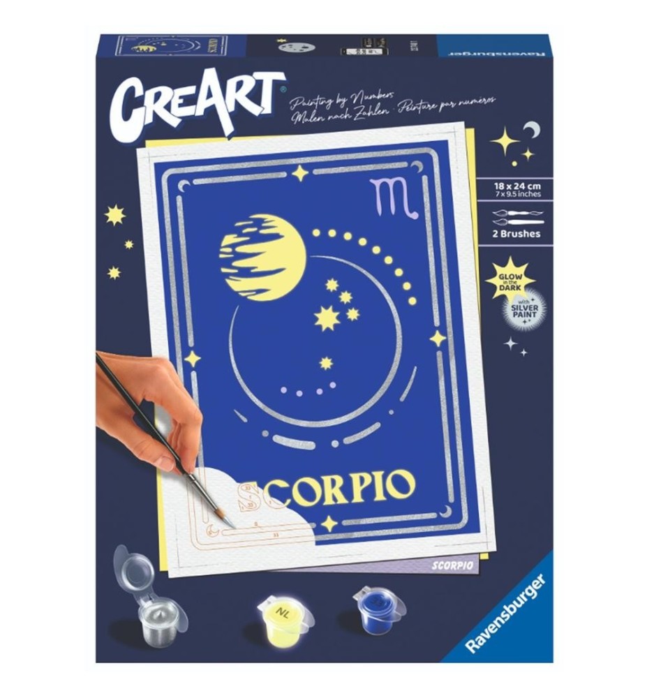 Kit Para Pintar Con Números Ravensburger Creart Serie Trend D Zodiac: Escorpio