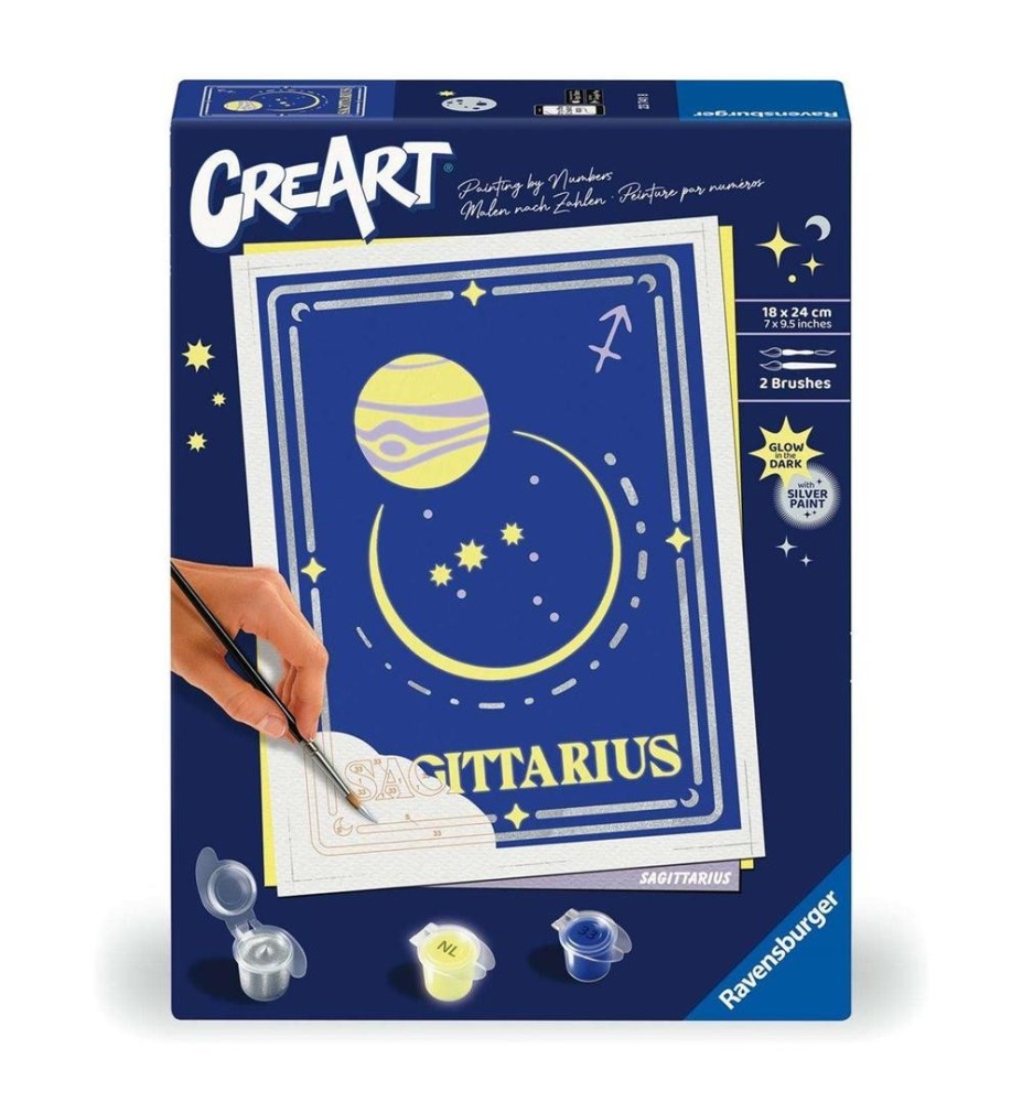 Kit Para Pintar Con Números Ravensburger Creart Serie Trend D Zodiac: Sagitario