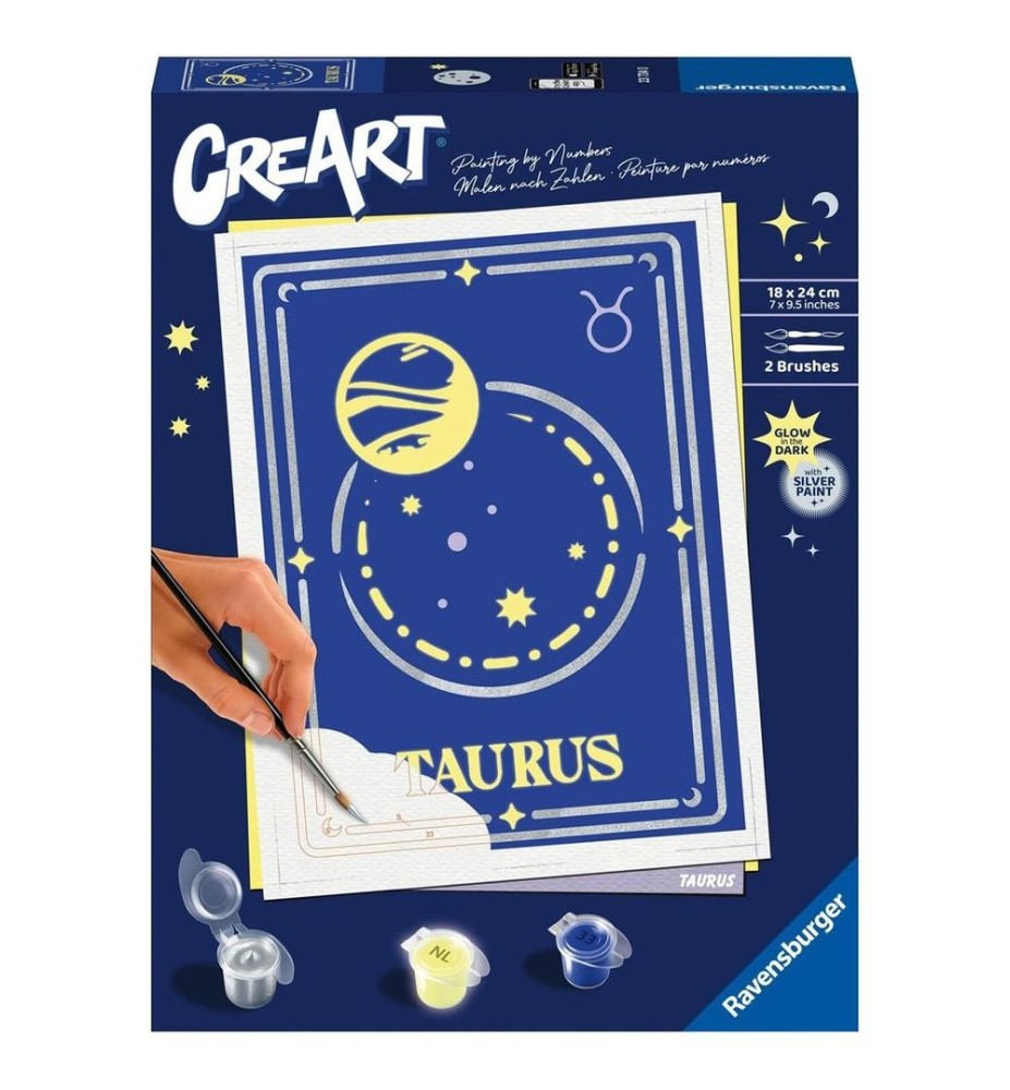 Kit Para Pintar Con Números Ravensburger Creart Serie Trend D Zodiac: Tauro