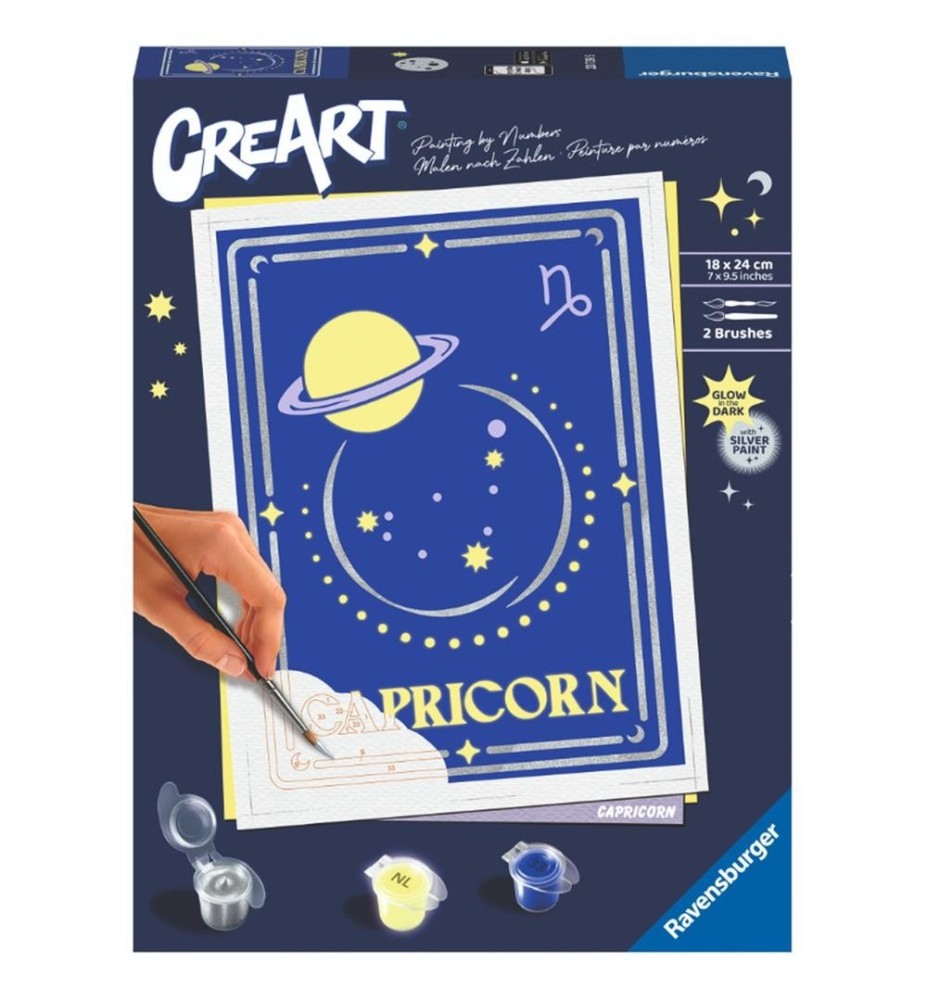 Kit Para Pintar Con Números Ravensburger Creart Serie Trend D Zodiac: Capricornio