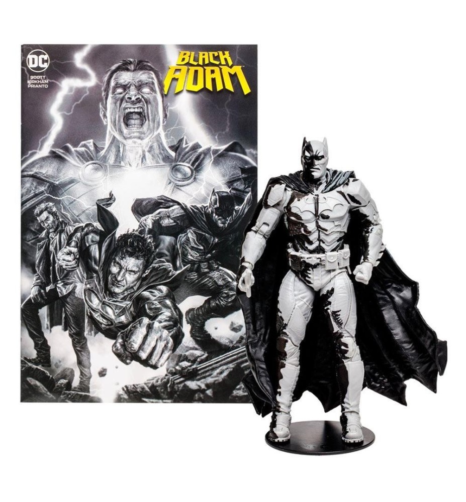 Figura Y Comic Mcfarlane Toys DC Comics Black Adam Batman Line Art Variant`