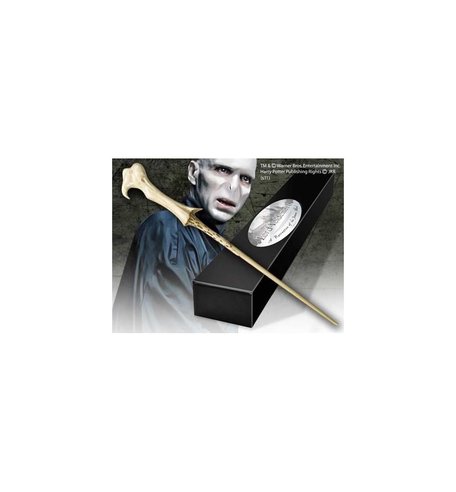 Replica The Noble Collection Harry Potter Lord Voldemort Varita Con Caja Y Placa De Identificacion