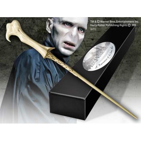 Replica The Noble Collection Harry Potter Lord Voldemort Varita Con Caja Y Placa De Identificacion