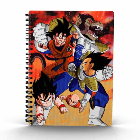 Libreta Efecto 3d Goku Vs Vegeta Dragon Ball Z