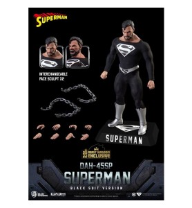 Figura Beast Kingdom DC Comics Superman Dynamic8h Traje Negro Especial