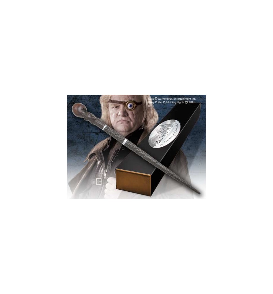 Replica The Noble Collection Harry Potter Alastor Moody Varita Con Caja Y Placa De Identificacion