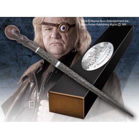 Replica The Noble Collection Harry Potter Alastor Moody Varita Con Caja Y Placa De Identificacion