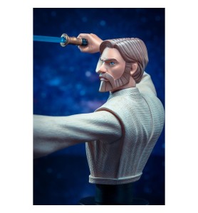 Figura Busto Diamond Select Toys Star Wars The Clone Wars Obi Wan 1 - 7 Escala 15 Cm Resina