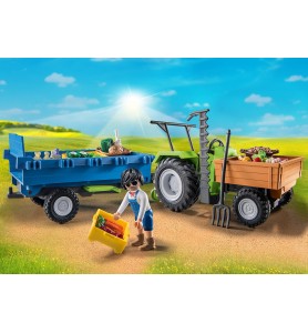 Playmobil Tractor Con Remolque