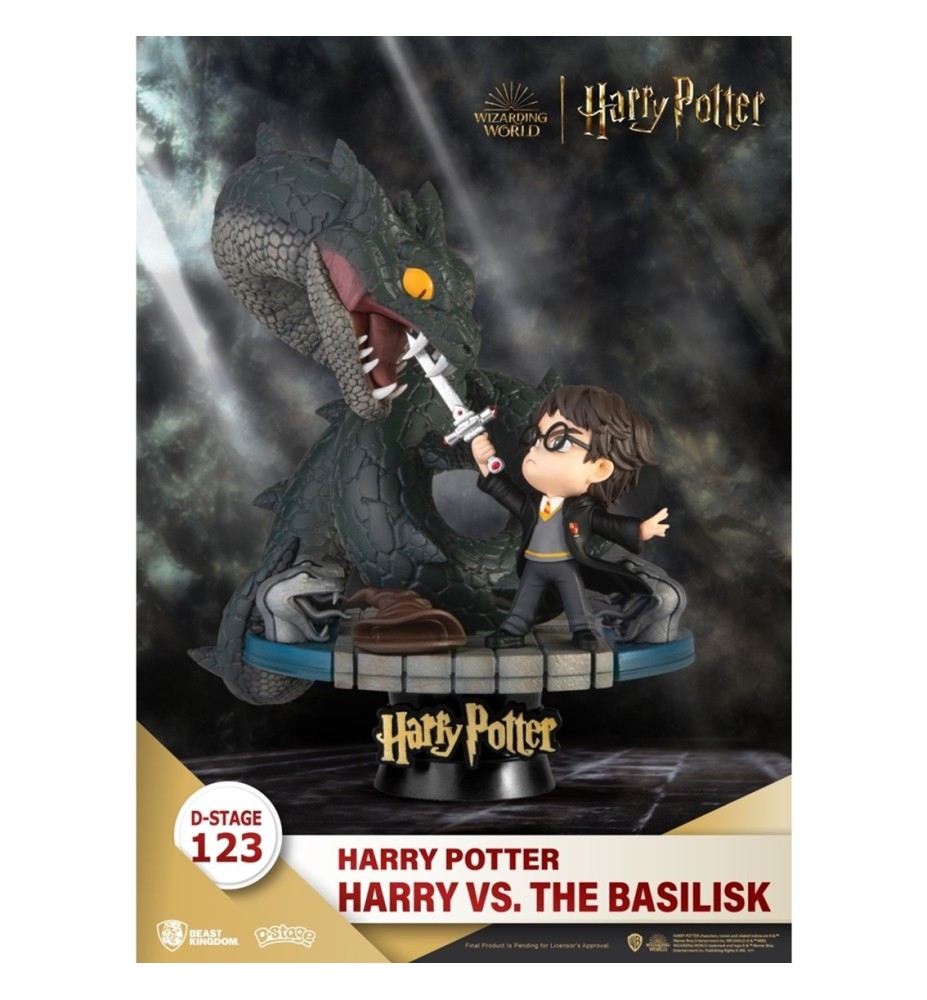 Figura Beast Kingdom Dstage Harry Potter Y La Cámara Secreta Harry Vs Basilico