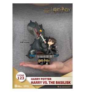 Figura Beast Kingdom Dstage Harry Potter Y La Cámara Secreta Harry Vs Basilico