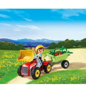 Playmobil Niño Con Tractor