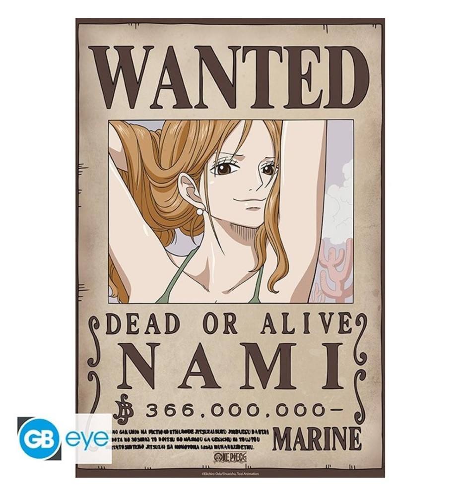 Póster Gb Eye Chibi One Piece Wanted Nami Wano