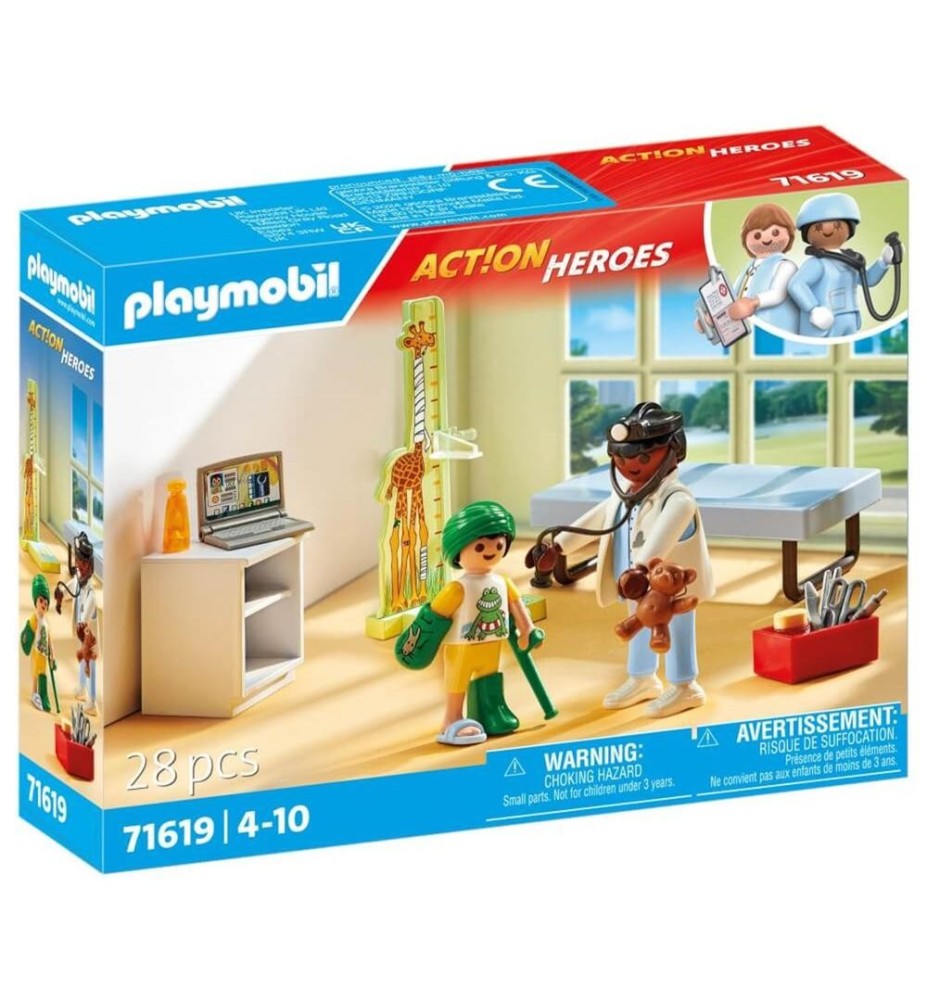 Playmobil Action Heroes: Pediatria Con Osito De Peluche