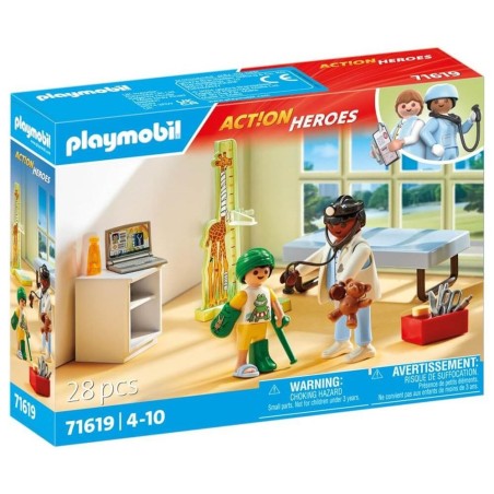 Playmobil Action Heroes: Pediatria Con Osito De Peluche