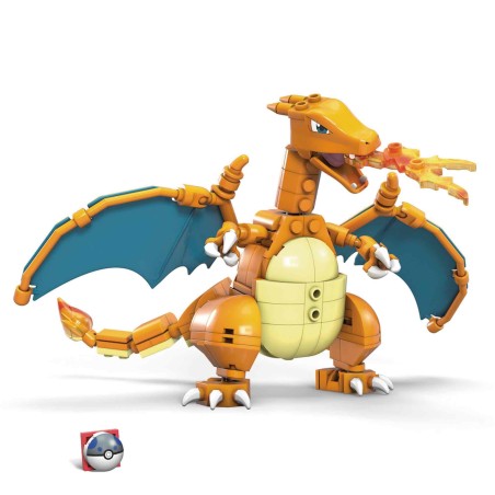 Figura Mattel Mega Construx Build Pokémon Charizard 222 Pcs