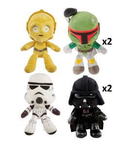 Surtido Peluches Mattel Star Wars 20 Cm 6 Unidades