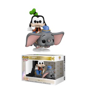 Funko Pop Ride Supdlx Disney World 50th Aniversario Goofy Volando Con Dumbo 50571