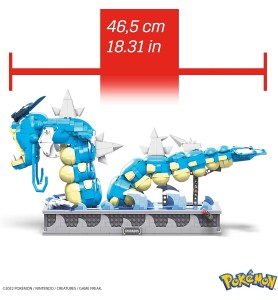 Figura Mattel Mega Construx Motion Pokémon Gyarados 2186 Pcs