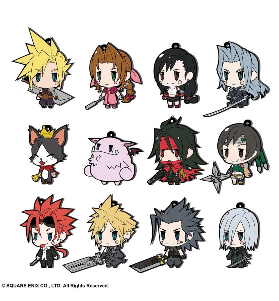 Set 12 Colgantes De Goma Square Enix Final Fantasy Vii Extended Edition