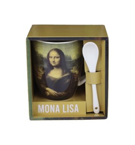 Taza De Cerámica Con Cuchara Enesco Mona Lisa