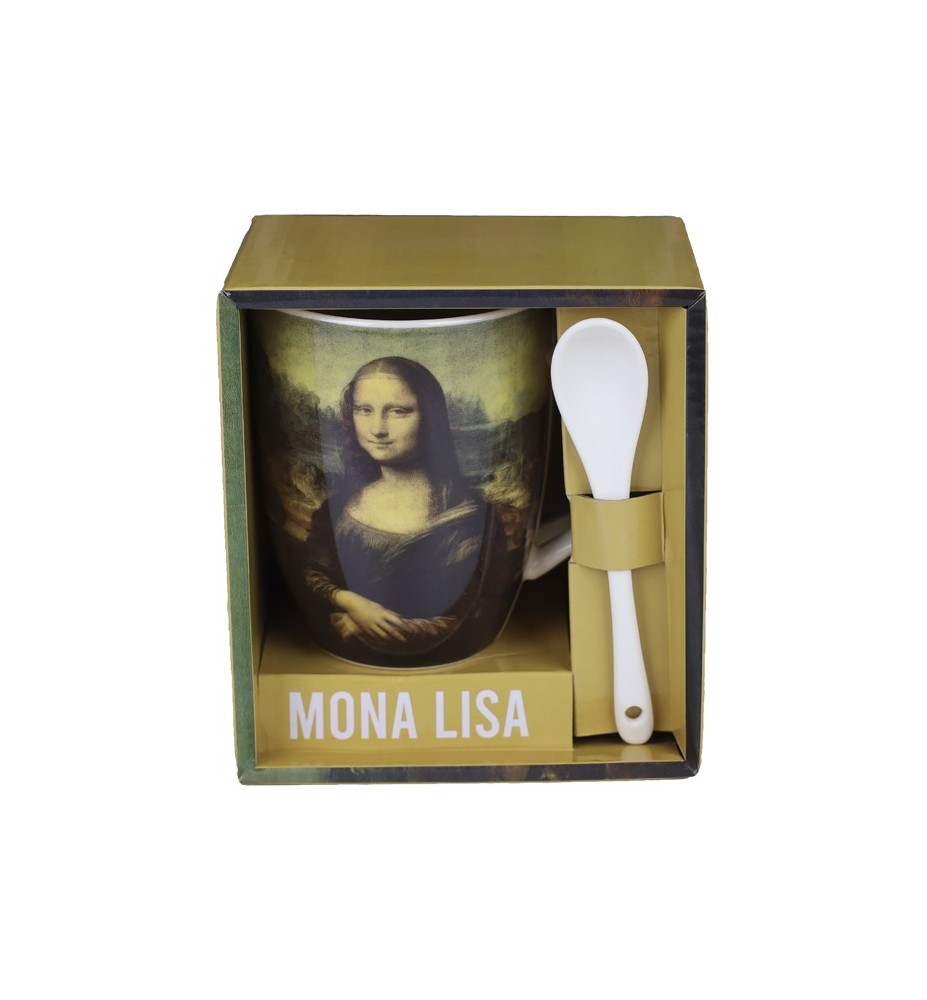 Taza De Cerámica Con Cuchara Enesco Mona Lisa