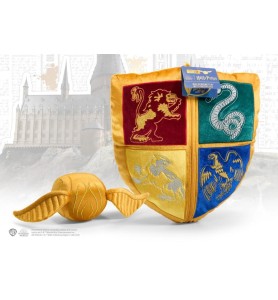 Peluche The Noble Collection Harry Potter Escudo Hogwarts Y Snitch Dorada