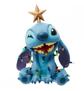 Figura Enesco Disney Stitch Luces Navideñas