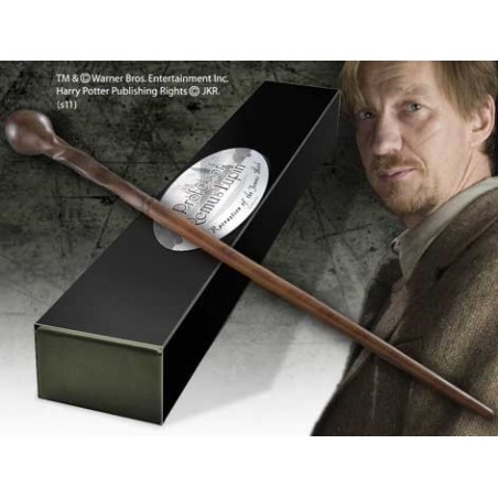 Replica The Noble Collection Harry Potter Varita De Profesor Remus Lupin Varita Con Caja Y Placa De Identificacion