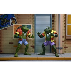 Pack 2 Figuras Neca Ranas Napoleon & Atilla 18 Cm Scale Action Figure Tmnt Cartoon Re - Run