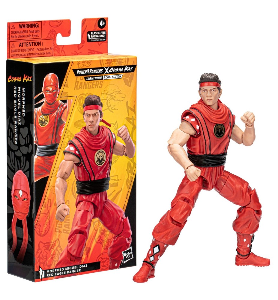 Figura Hasbro Power Rangers X Cobra Kai Lightning Collection Miguel Diaz Red Eagle Ranger