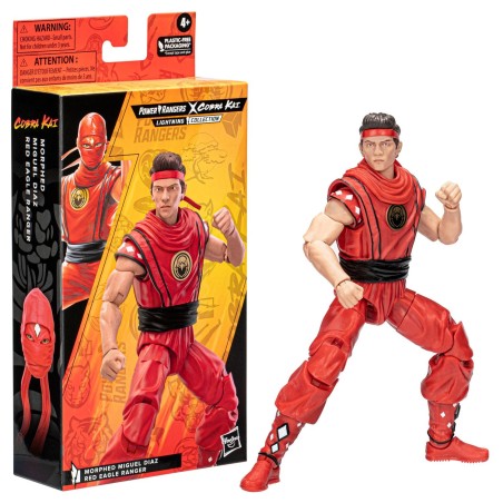 Figura Hasbro Power Rangers X Cobra Kai Lightning Collection Miguel Diaz Red Eagle Ranger