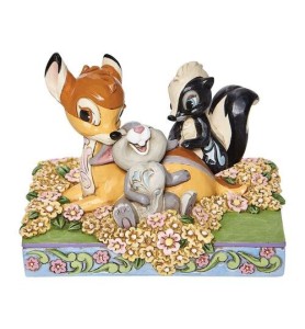 Figura Enesco Disney Bambi Y Amigos Entre Flores