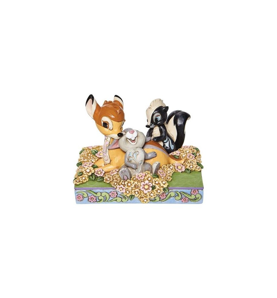 Figura Enesco Disney Bambi Y Amigos Entre Flores