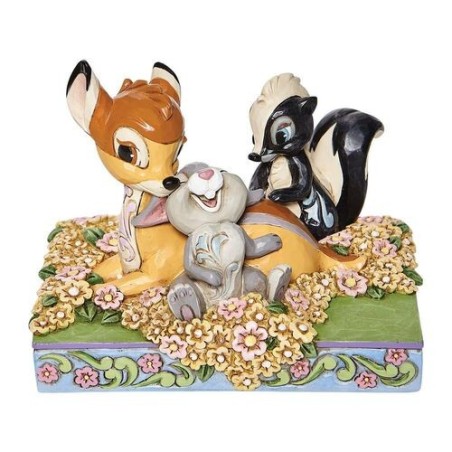 Figura Enesco Disney Bambi Y Amigos Entre Flores