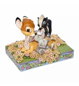 Figura Enesco Disney Bambi Y Amigos Entre Flores