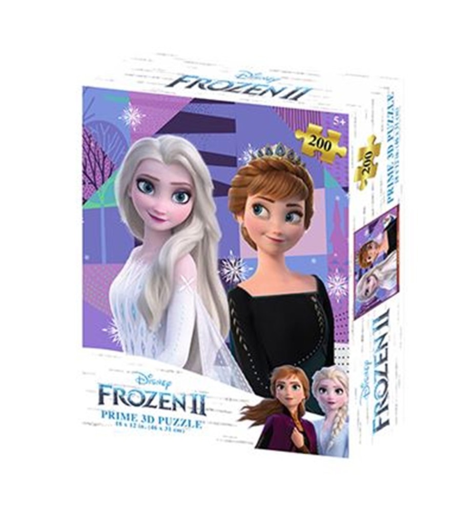 Puzzle Lenticular Prime 3d Disney Frozen Elsa Anna Y Olaf 200 Piezas