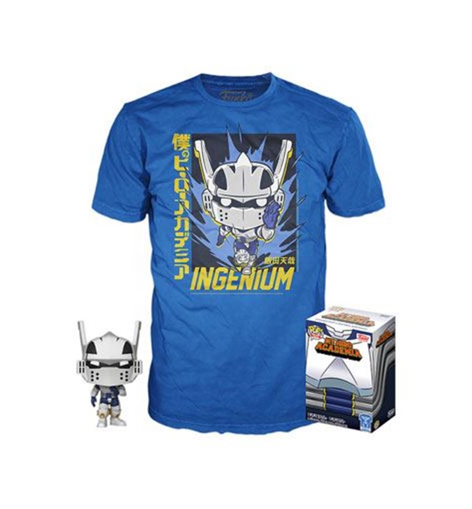 Pop & Tee My Hero Academia Tenya Iida Ingenium (full Mech Suit) Funko + Camiseta Talla L