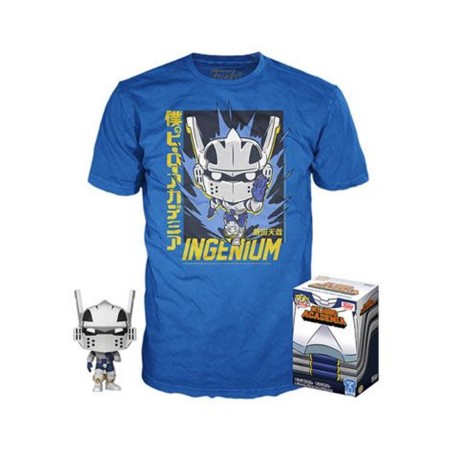 Pop & Tee My Hero Academia Tenya Iida Ingenium (full Mech Suit) Funko + Camiseta Talla L