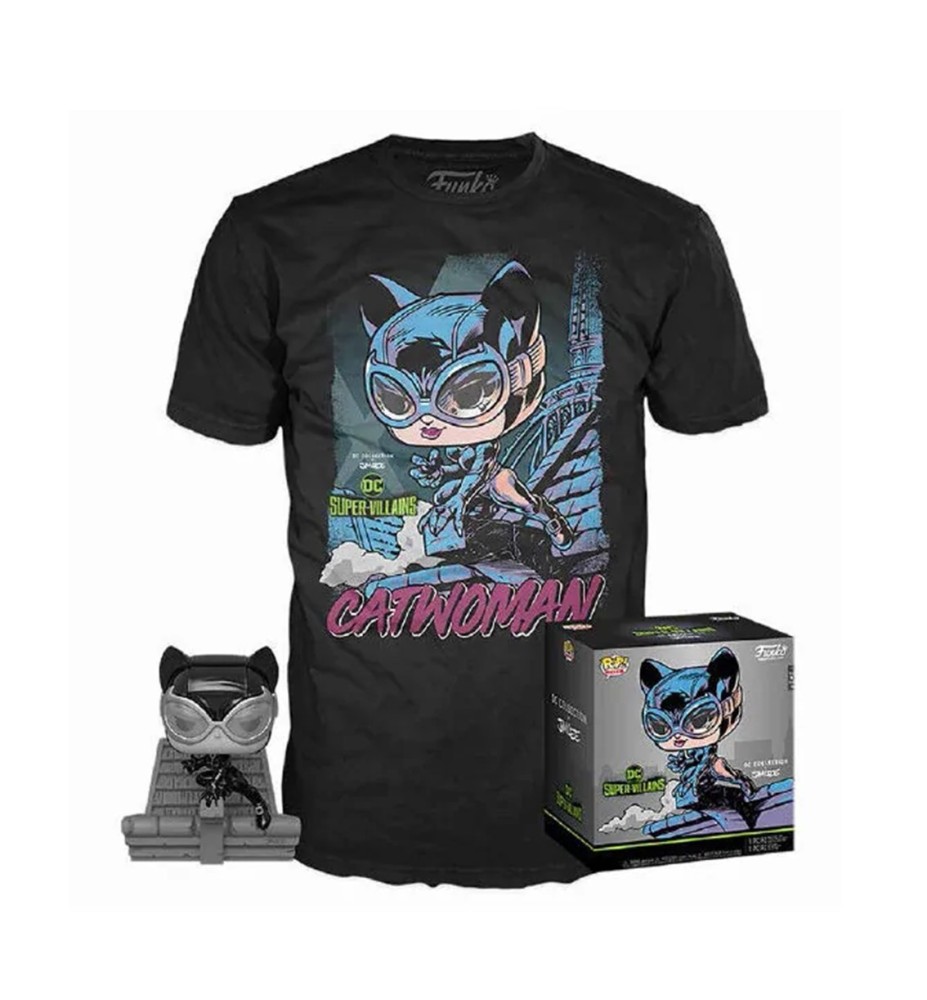 Pop & Tee DC Jim Lee Catwoman Funko + Camiseta Talla M