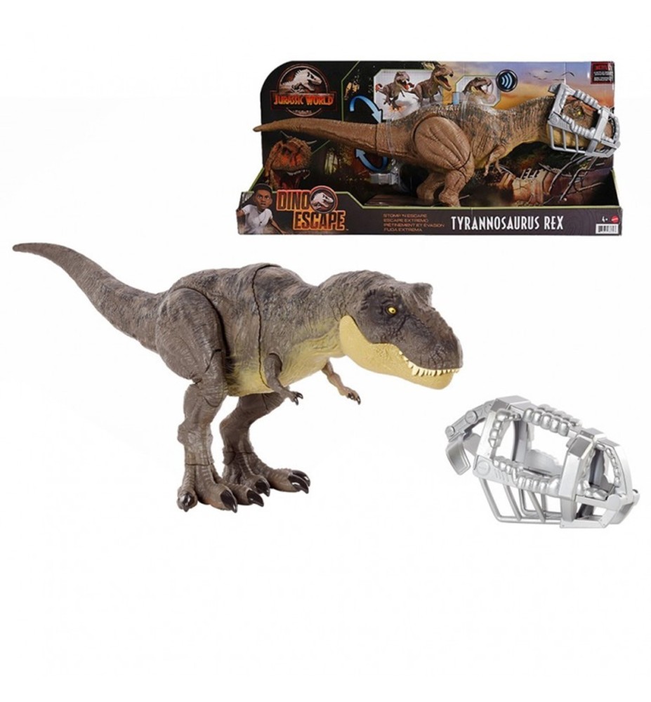 Figura Mattel Jurassic World Dino Escape Tyrannosaurus Rex Pisa Y Ataca