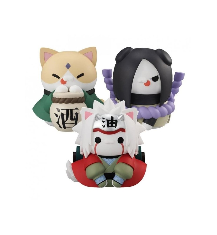 Pack Figuras Megahouse 3 Unidades Naruto Megacat Nyanto! Gift Incluido