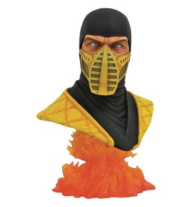 Figura Busto Diamond Select Toys Mortal Kombat Scorpion Escala 1 - 2 Legends In 3d Re - Run Resina