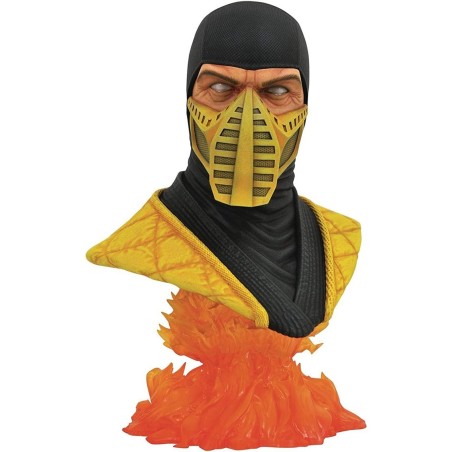 Figura Busto Diamond Select Toys Mortal Kombat Scorpion Escala 1 - 2 Legends In 3d Re - Run Resina